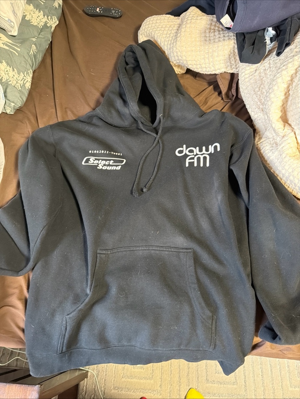 The Weeknd Dawn FM Black Hoodie Large Size Official Merch
